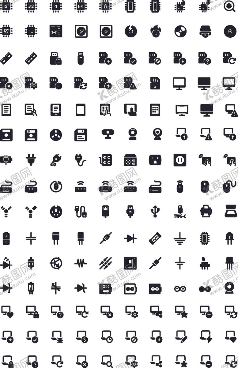 编号：74742110031629054865【酷图网】源文件下载-数码电脑硬件图标