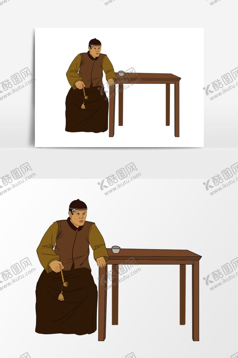 编号：43896911010439352501【酷图网】源文件下载-淡彩国画人物