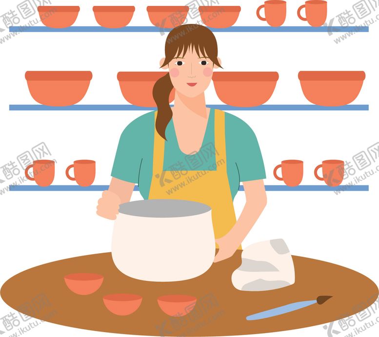 编号：82971302051008259310【酷图网】源文件下载-制作陶器