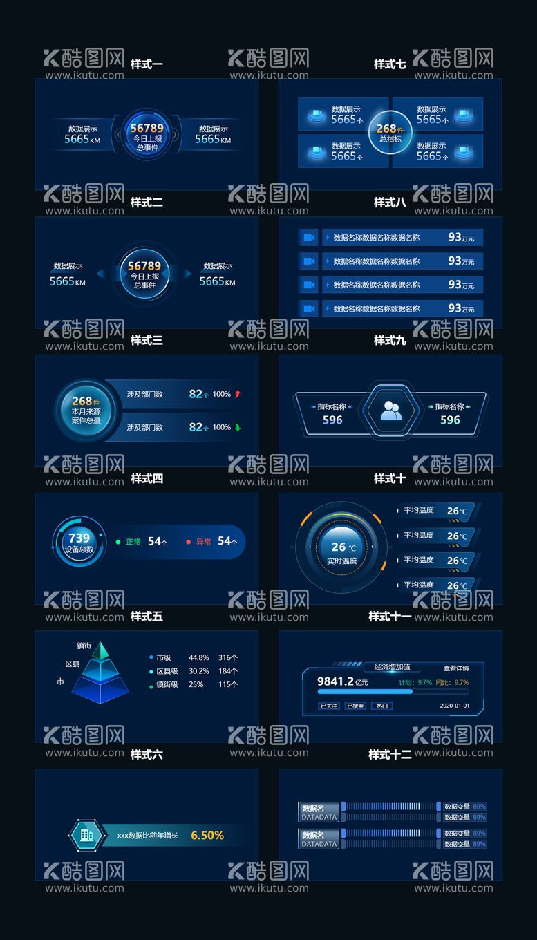 编号：95001803072143298299【酷图网】源文件下载-可视化大数据组件