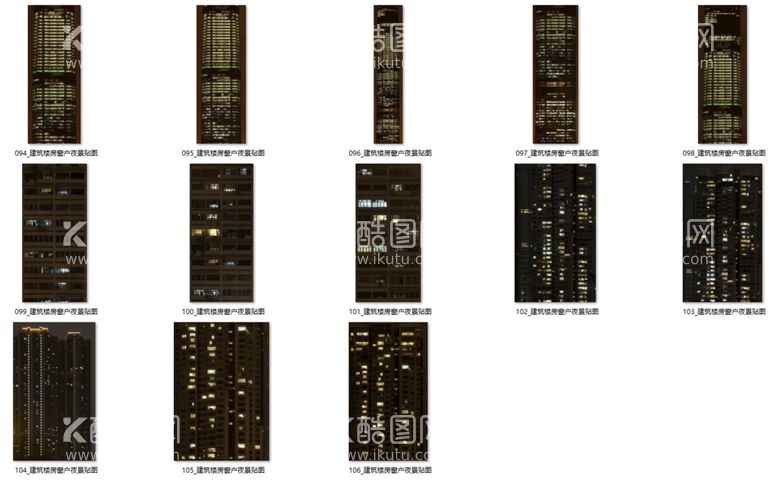 编号：52228912220847589579【酷图网】源文件下载-建筑楼房窗户夜景贴图