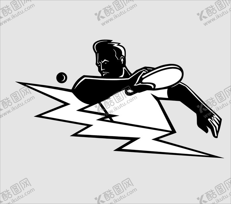 编号：46318512080534329254【酷图网】源文件下载-乒乓球剪影