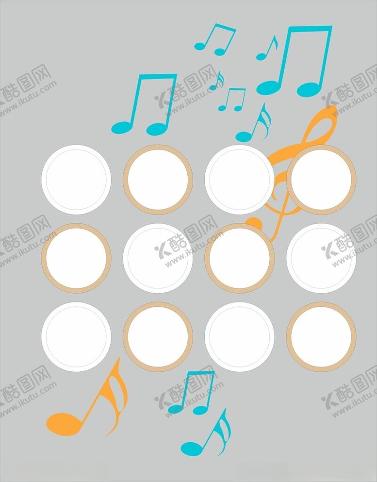 编号：65664804151503194431【酷图网】源文件下载-音乐墙教师墙主题圆形图案设计