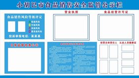 食品安全监管信息公示栏流通