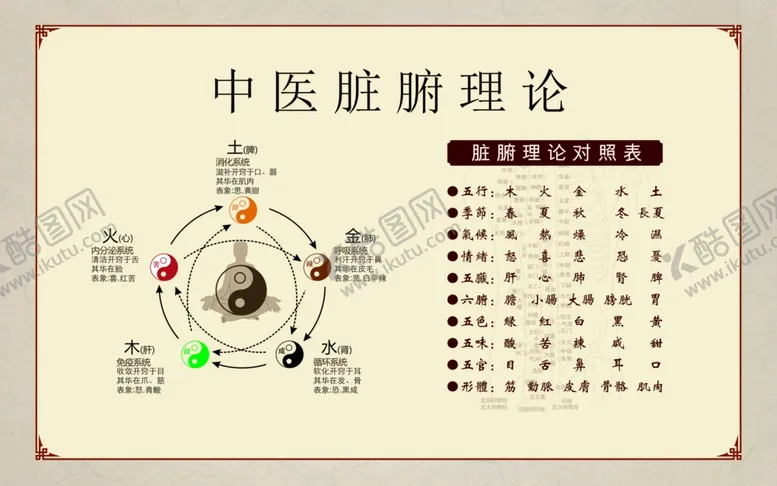 编号：29328706261749427398【酷图网】源文件下载-中医脏腑理论
