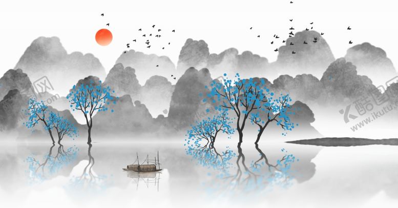编号：59154505191144085652【酷图网】源文件下载-水墨山水