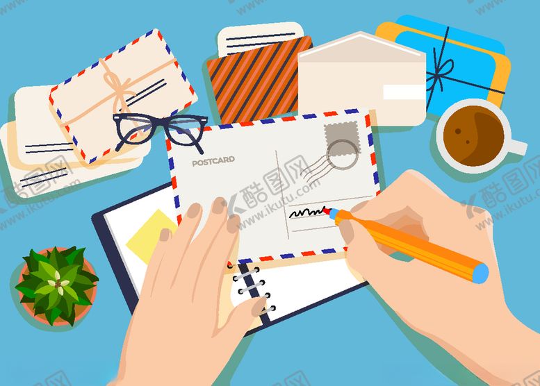 编号：11034510210122171079【酷图网】源文件下载-创意写明信片的手臂