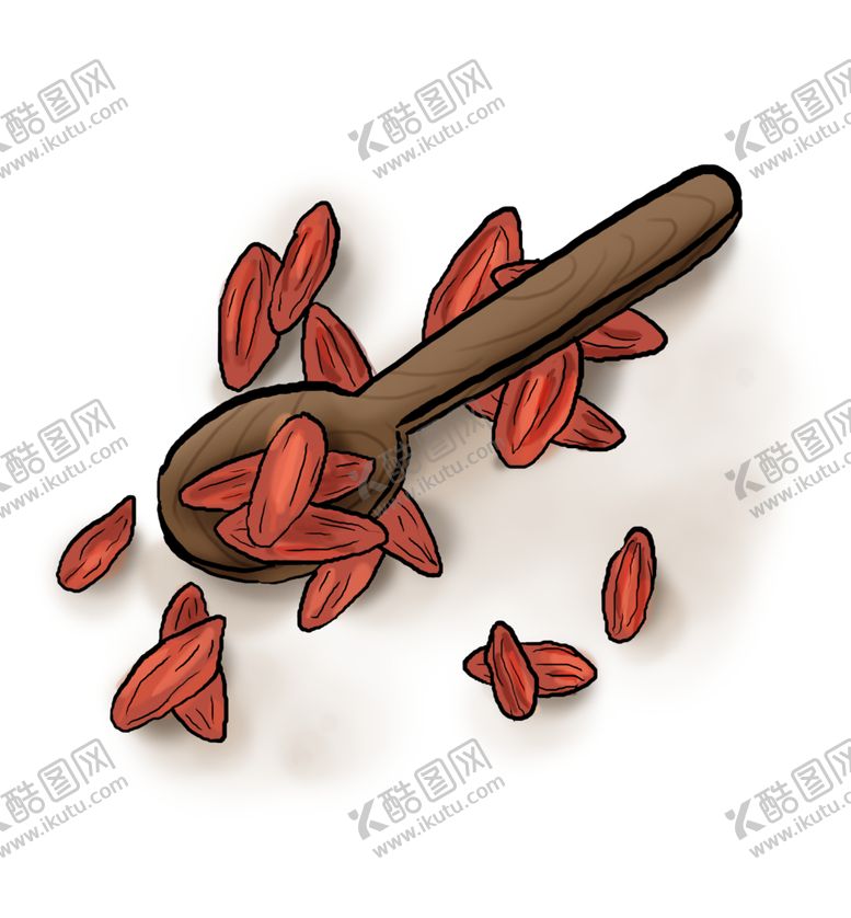 编号：25384210291728384971【酷图网】源文件下载-手绘枸杞