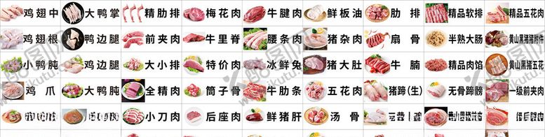 编号：84183805121031405963【酷图网】源文件下载-肉类品名
