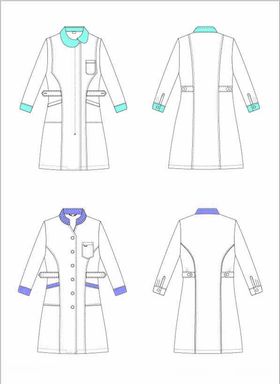 服装设计经典风衣款式图