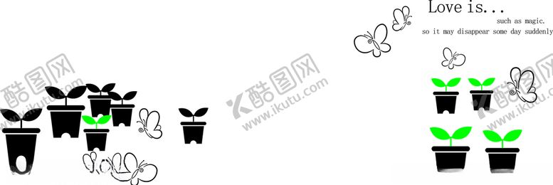 编号：96054509180022091917【酷图网】源文件下载-绿植盆景图案