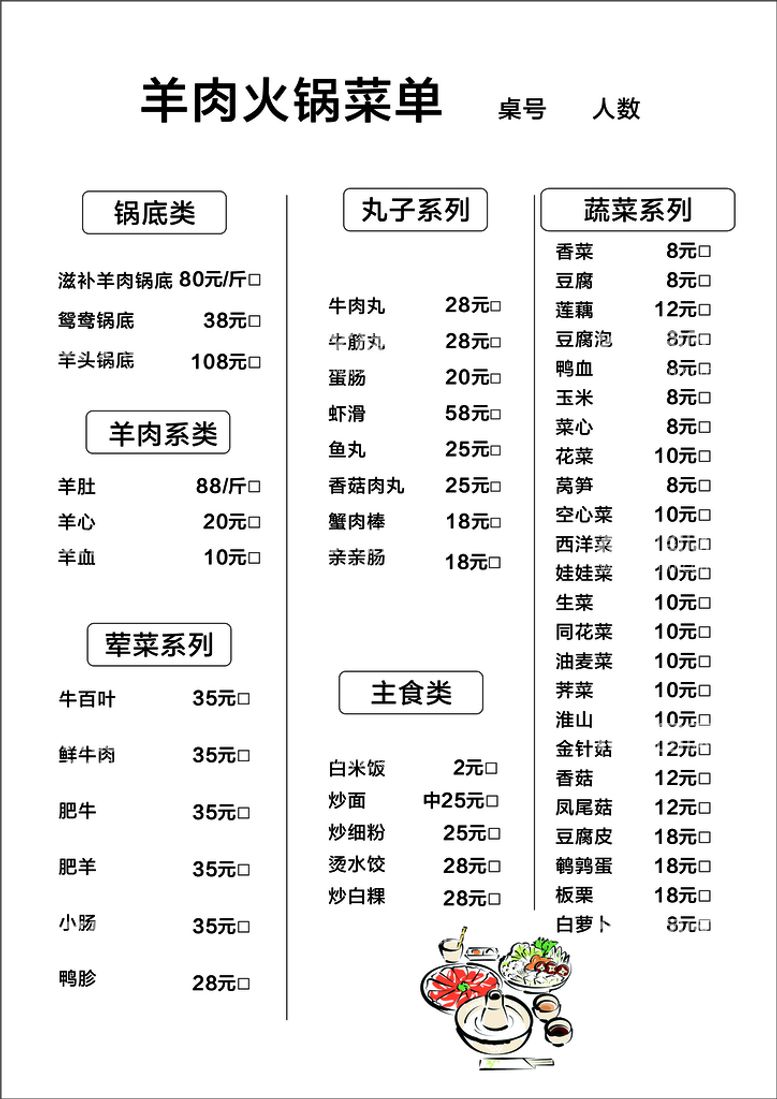 编号：30731511111747569310【酷图网】源文件下载-羊肉火锅菜单