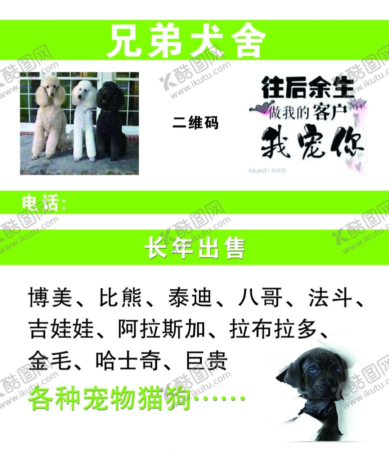 编号：49130809231442015938【酷图网】源文件下载-宠物名片
