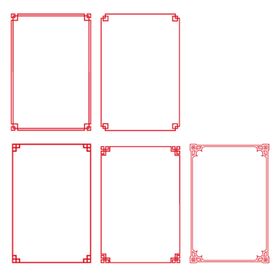 编号：50348709241417513586【酷图网】源文件下载-红色喜庆中国风方框边框 