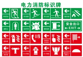 标识牌电力安全子消防