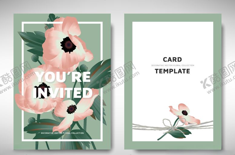 编号：37448509191046196182【酷图网】源文件下载-鲜花邀请函