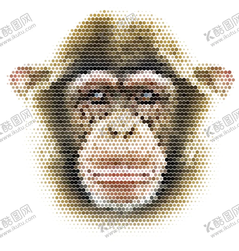 编号：25960609111549452315【酷图网】源文件下载-像素颗粒猴子素材