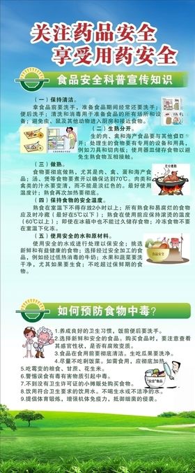 食品安全展架易拉宝