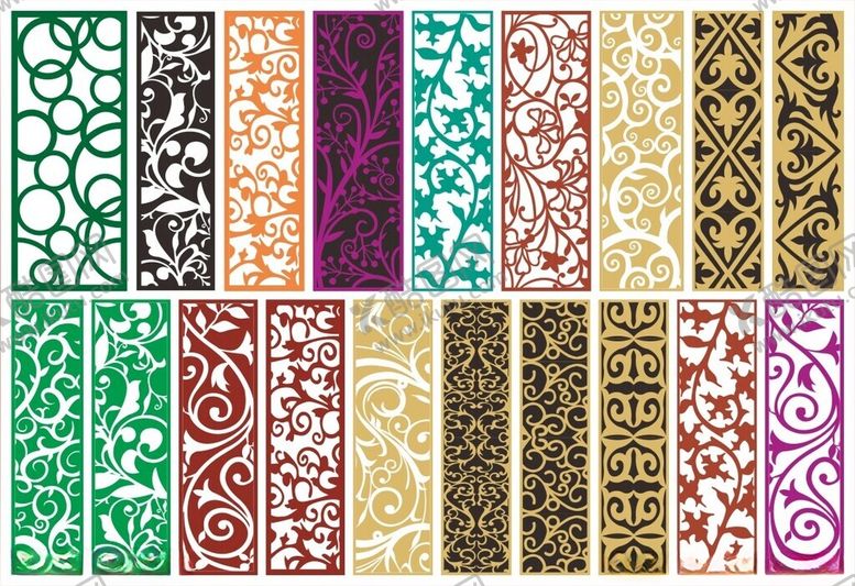 编号：17258210120503316808【酷图网】源文件下载-窗花镂空花纹屏风隔断雕花