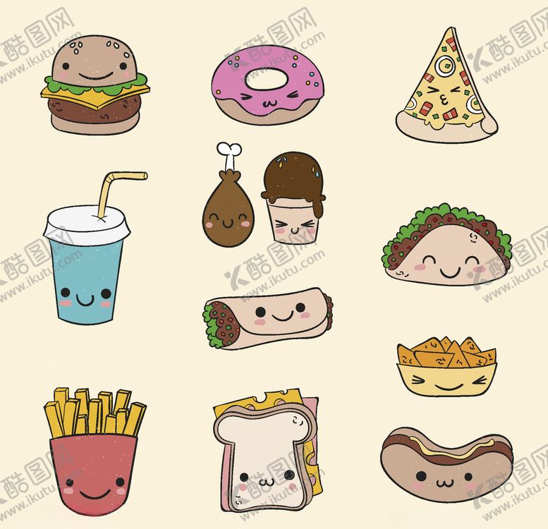 编号：80215611010704426126【酷图网】源文件下载-可爱食物