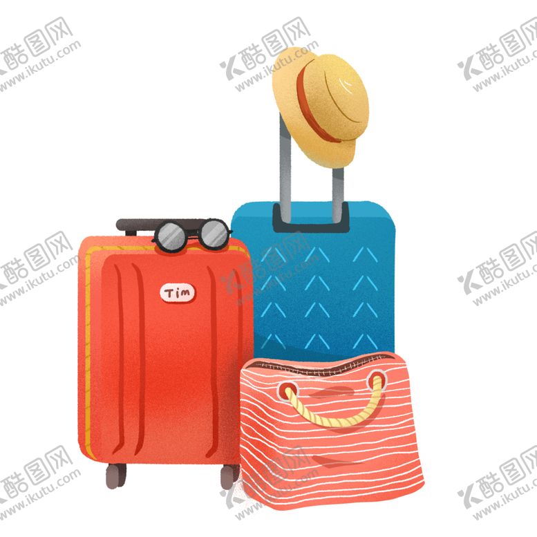 编号：10269906280330201815【酷图网】源文件下载-箱包旅游旅行插画海报素材