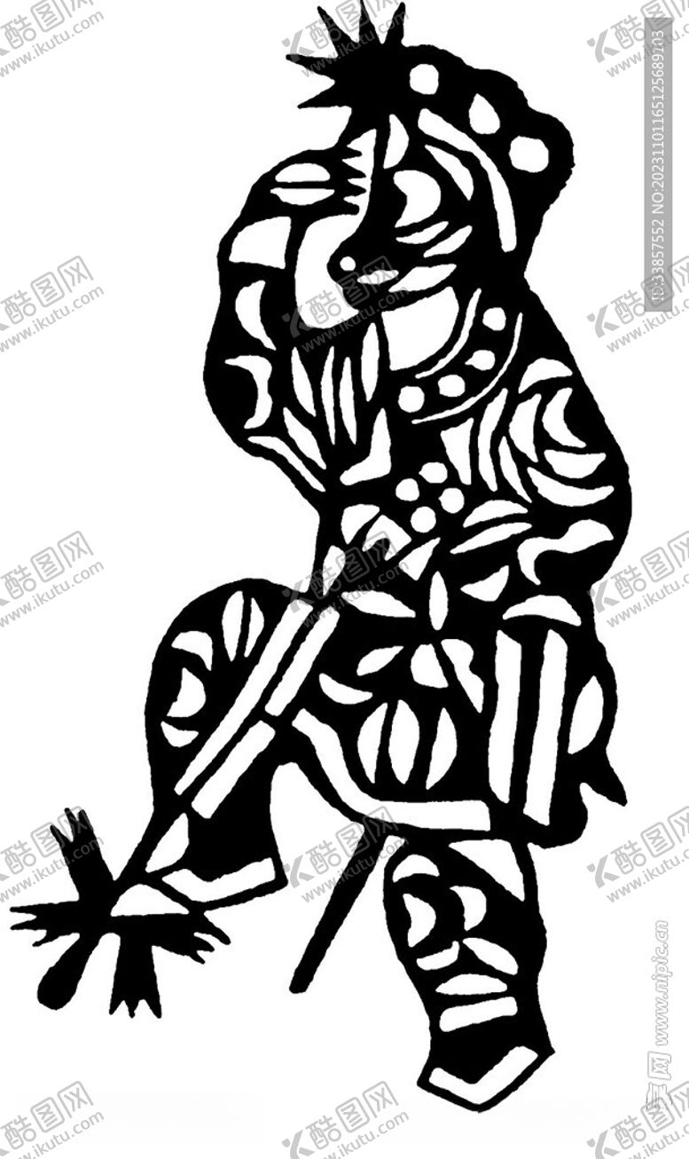 编号：52604212110714411654【酷图网】源文件下载-剪纸民俗人物