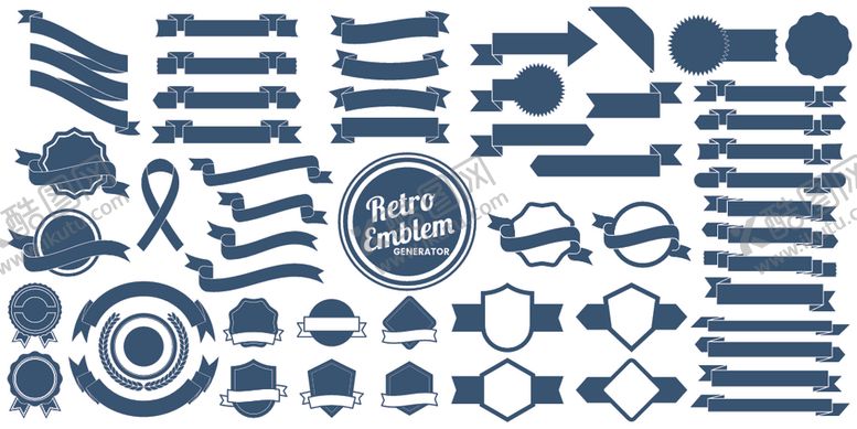 编号：13576009200457377689【酷图网】源文件下载-飘带勋章