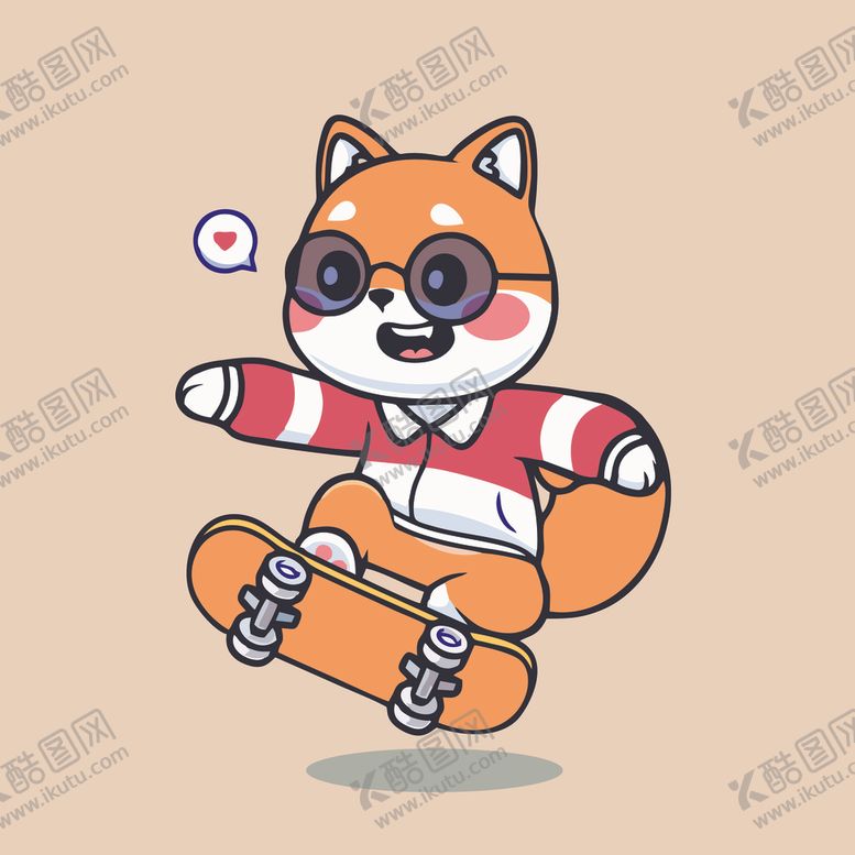 编号：63513701310659068752【酷图网】源文件下载-可爱秋田犬矢量卡通插画
