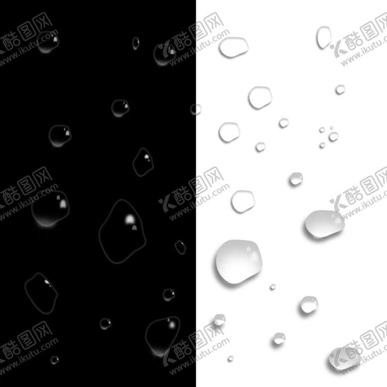 编号：83402306260043366879【酷图网】源文件下载-透明水珠水滴png素材