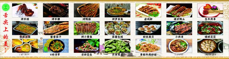 编号：21742101210009115429【酷图网】源文件下载-舌尖上的美食烧烤菜品灯箱