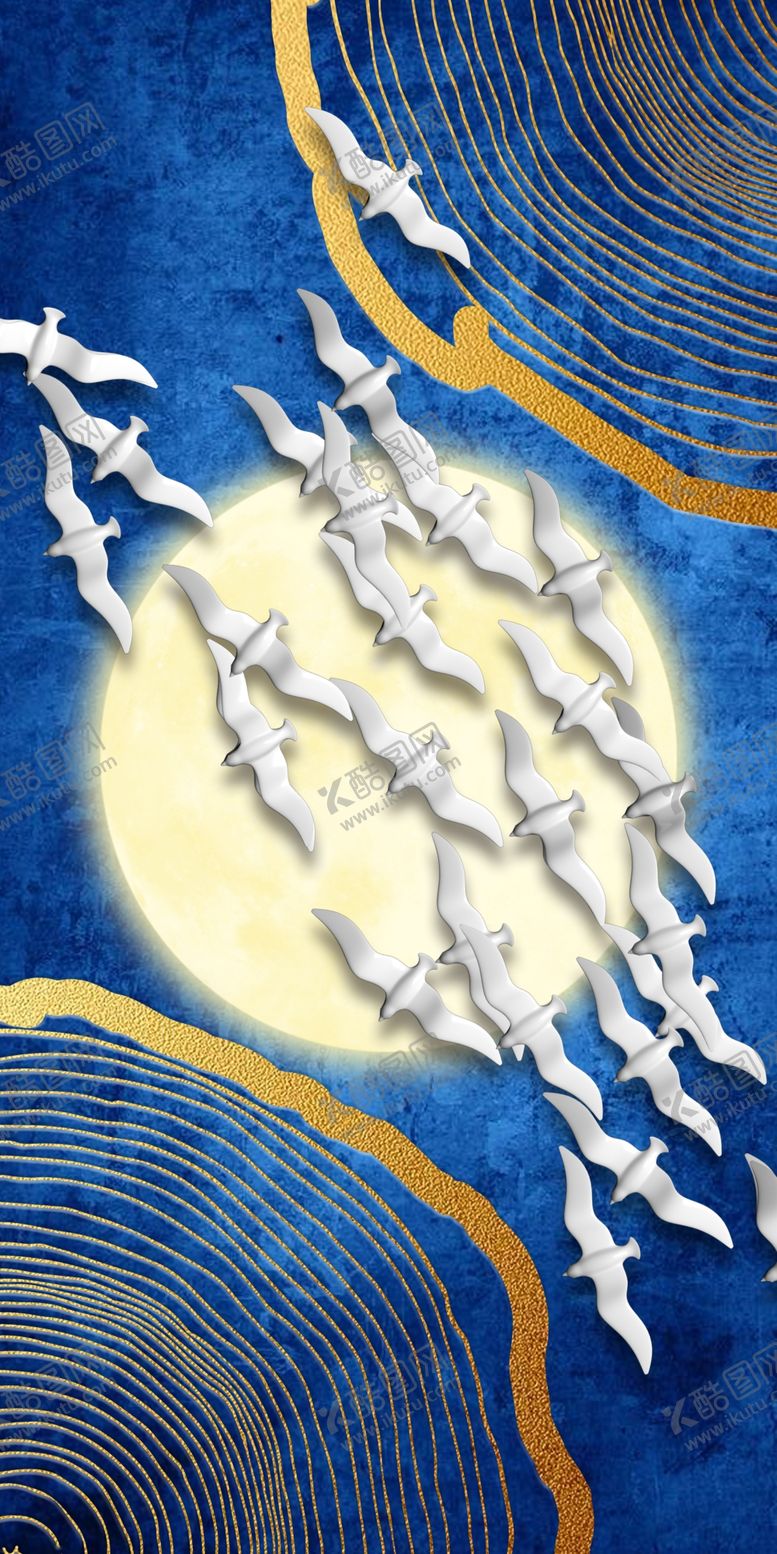 编号：67851606182322275774【酷图网】源文件下载-工笔花鸟背景墙装饰画