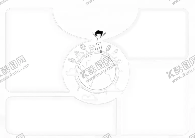 编号：28670901202327049394【酷图网】源文件下载-黑白线稿涂色通用空白小报   