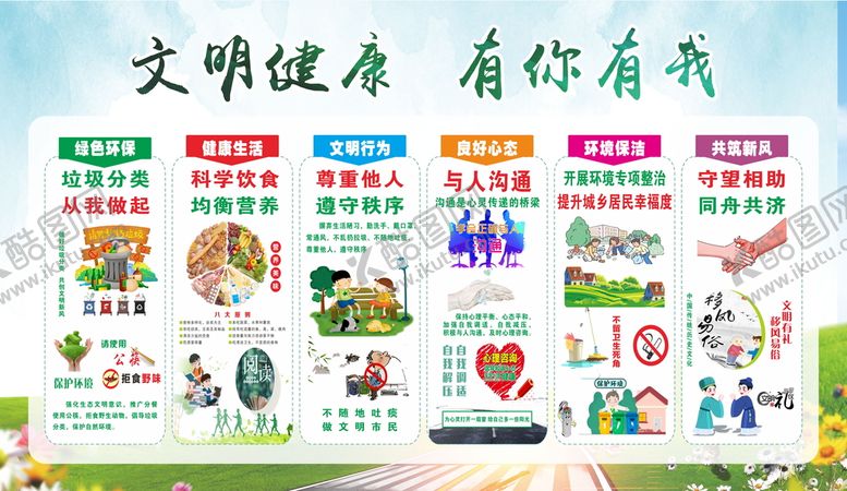 编号：09137209200753599623【酷图网】源文件下载-文明健康宣传栏