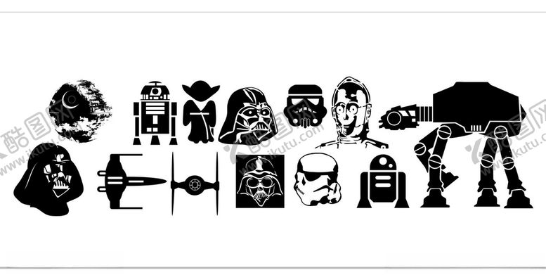 编号：59060510010705137122【酷图网】源文件下载-星球大战剪影