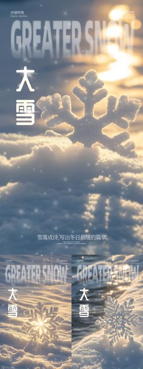 大雪节气系列海报