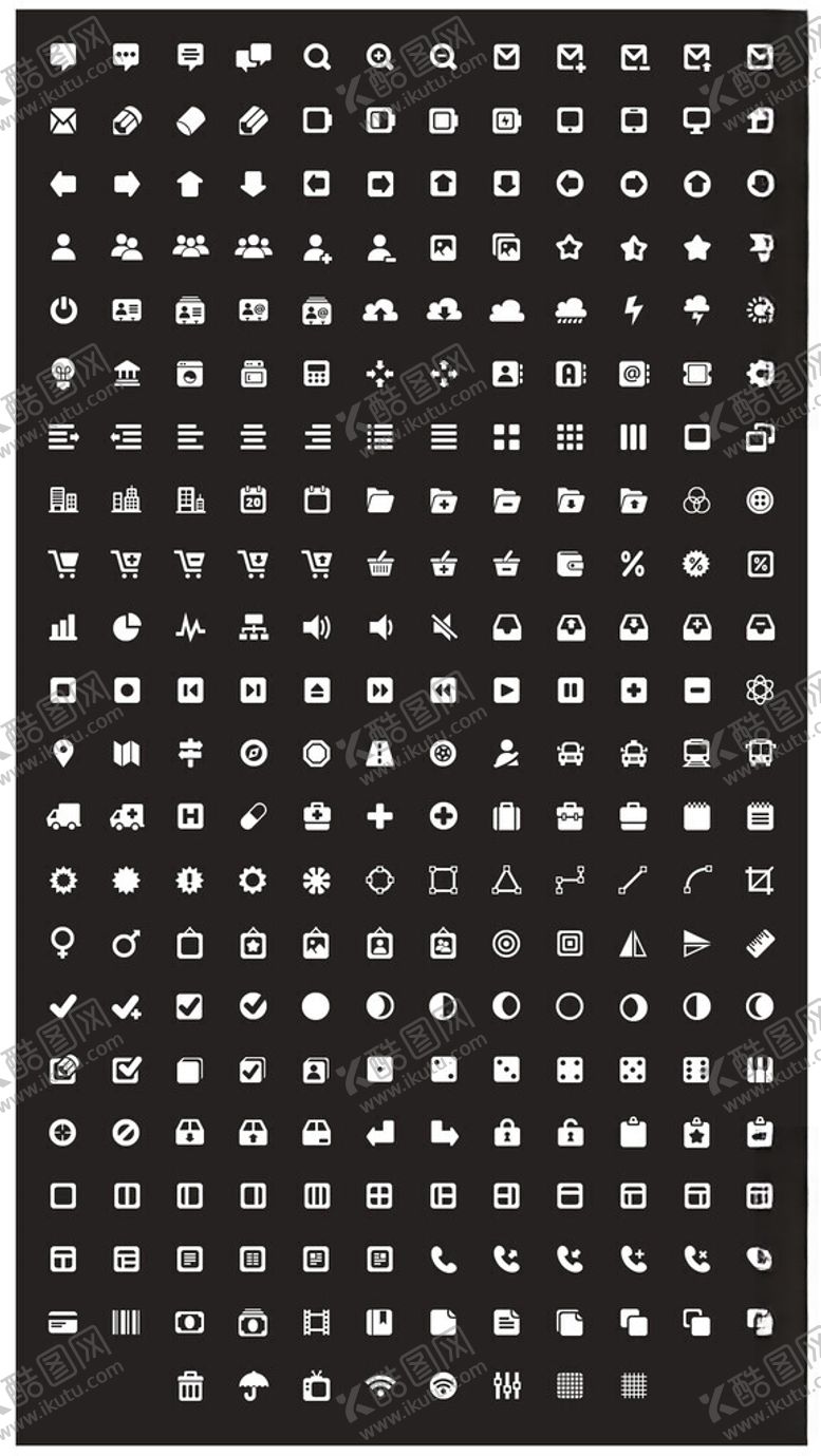 编号：32615811210235317059【酷图网】源文件下载-通用小图标元素