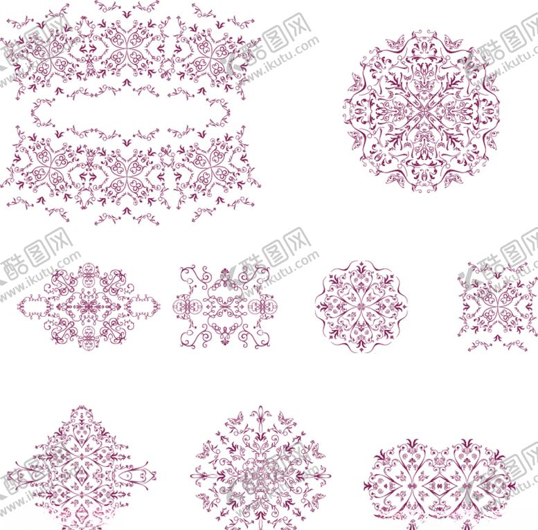 编号：52490007041113202187【酷图网】源文件下载-矢量花纹