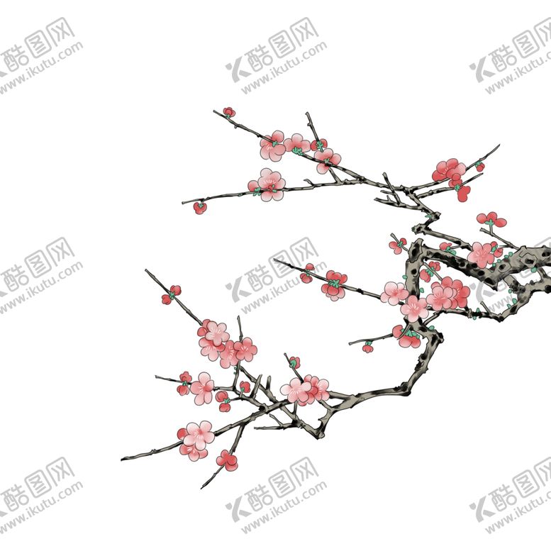 编号：53630509291425044114【酷图网】源文件下载-中国风水墨梅