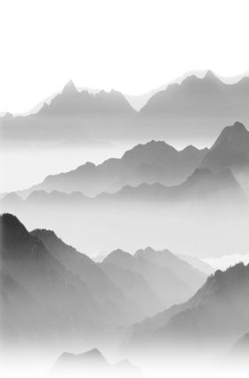 新中式水墨山水玄关装饰
