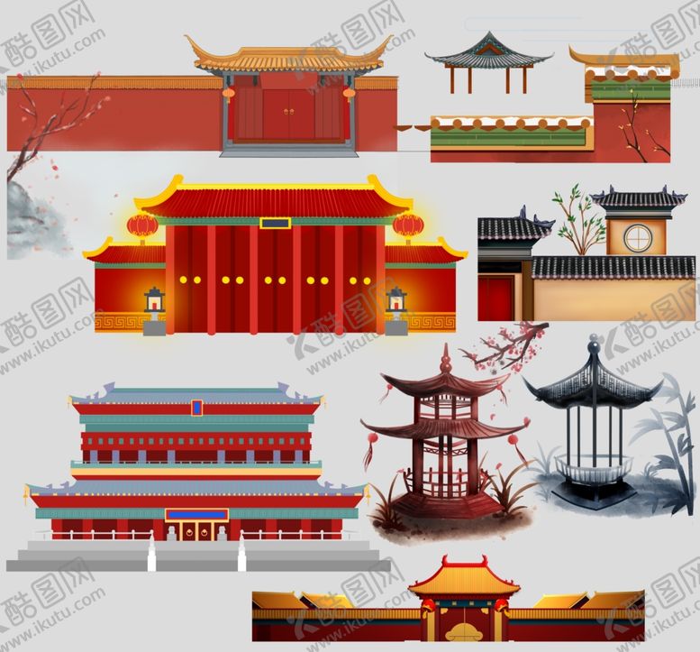 编号：64820702211558525570【酷图网】源文件下载-徽派围墙