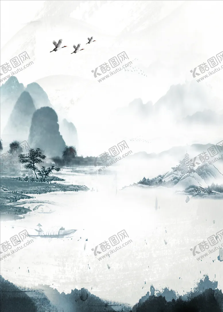 编号：16198909251025028355【酷图网】源文件下载-中国风水墨山水画