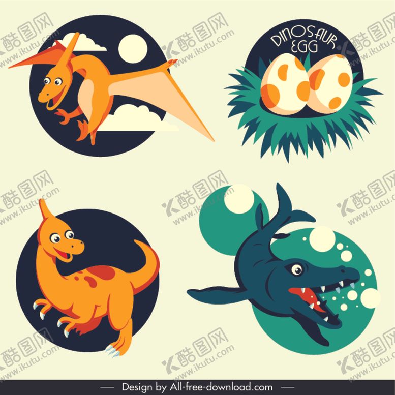 编号：73032509262333003942【酷图网】源文件下载-卡通恐龙