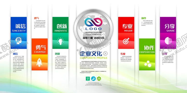 编号：39251609252353252364【酷图网】源文件下载-企业文化墙