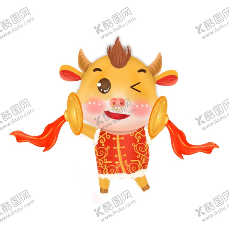 编号：30004909302254506668【酷图网】源文件下载-春节动漫牛形象