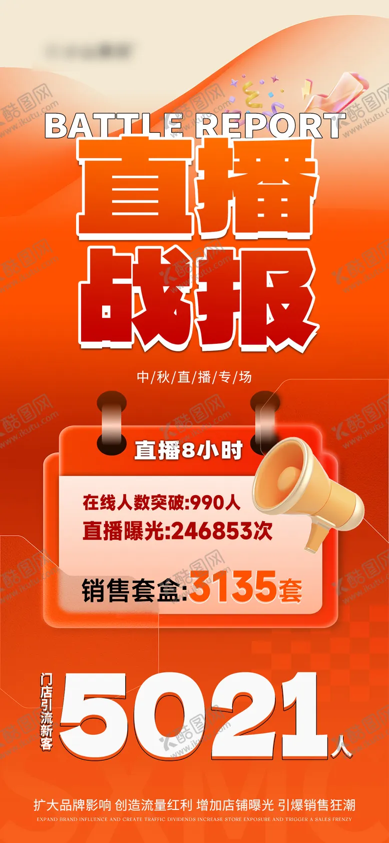 编号：98499209051426594316【酷图网】源文件下载-直播战报海报