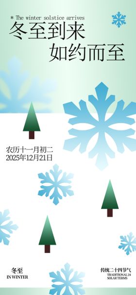 冬至节气简约海报