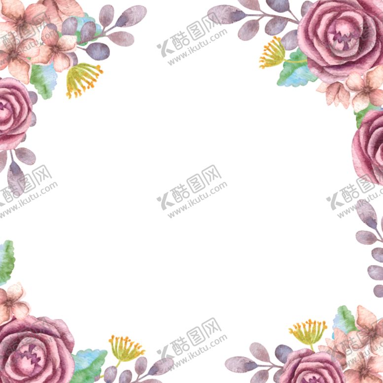 编号：89717910310203044280【酷图网】源文件下载-水彩花卉插画