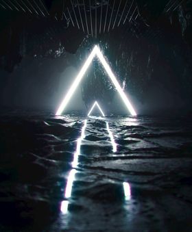 C4D科幻地形发光场景外星场景