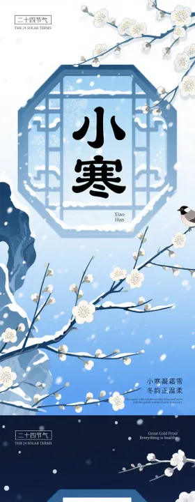 小寒大寒节日海报
