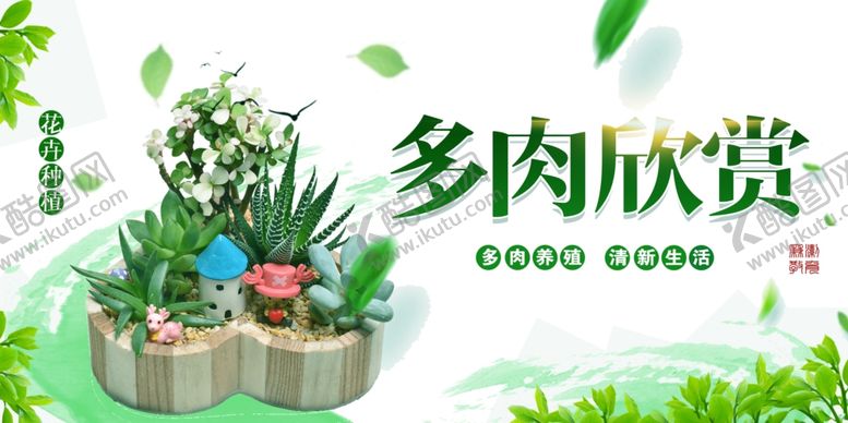 编号：72938609240250455718【酷图网】源文件下载-多肉植物绿植活动宣传海报素材
